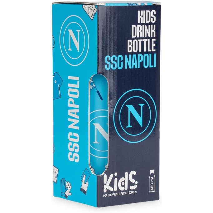 Colourbook, Borraccia Termica Bambini 400 Ml Napoli Ufficiale