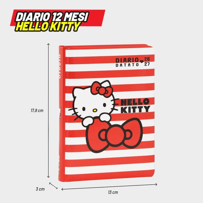 HELLO KITTY, Diario Scuola 2026-2027 Ufficiale Hello Kitty