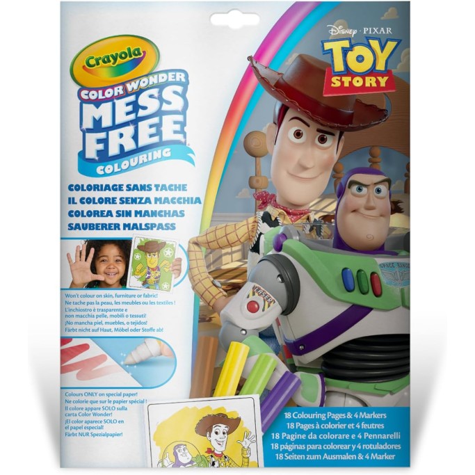 CRAYOLA Color Wonder, Set da Colorare Toy con 4 Pennarelli Senza Macchia