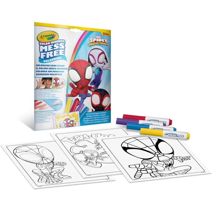 CRAYOLA Color Wonder, Set da Colorare Toy con 4 Pennarelli Senza Macchia