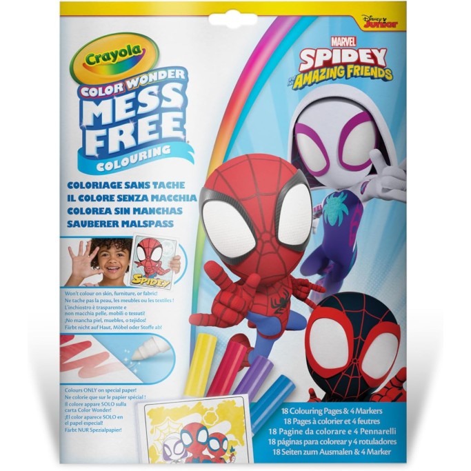 CRAYOLA Color Wonder, Set da Colorare Toy con 4 Pennarelli Senza Macchia