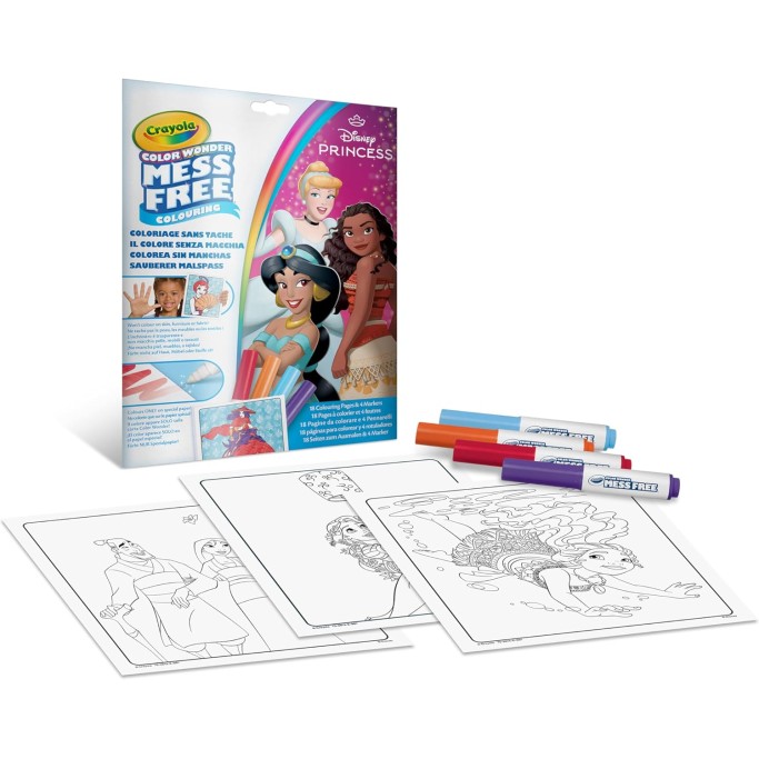 CRAYOLA Color Wonder, Set da Colorare Toy con 4 Pennarelli Senza Macchia