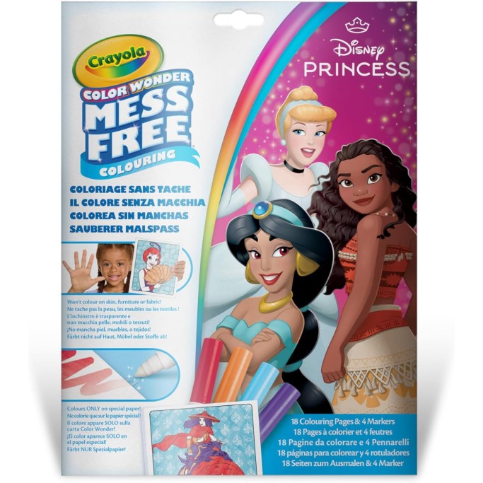 CRAYOLA Color Wonder, Set da Colorare Toy con 4 Pennarelli Senza Macchia