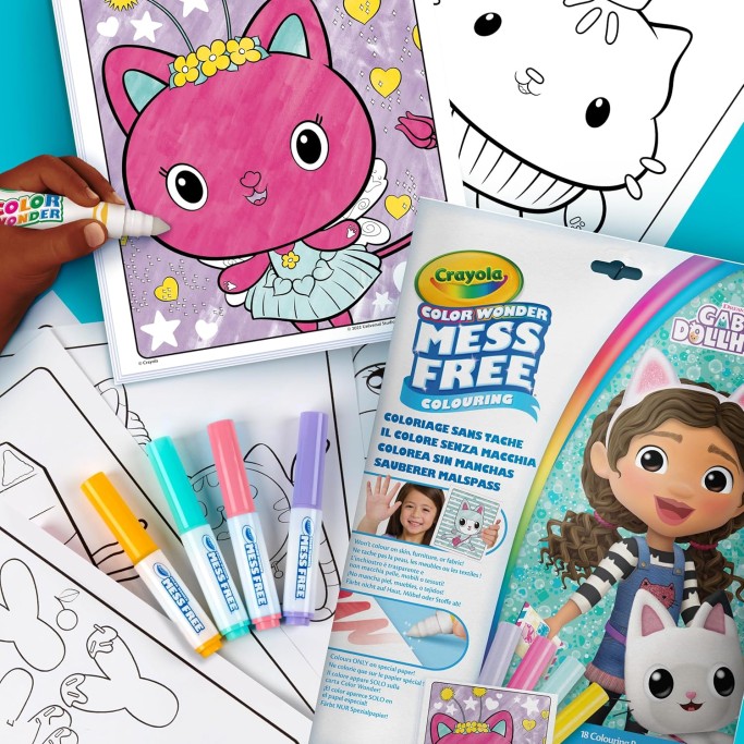CRAYOLA Color Wonder, Set da Colorare Toy con 4 Pennarelli Senza Macchia