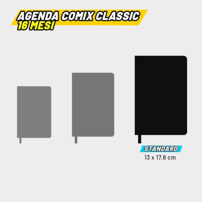 COMIX, Diario - Agenda 2027 Giornaliera 16 Mesi, Formato 13x17,8 cm