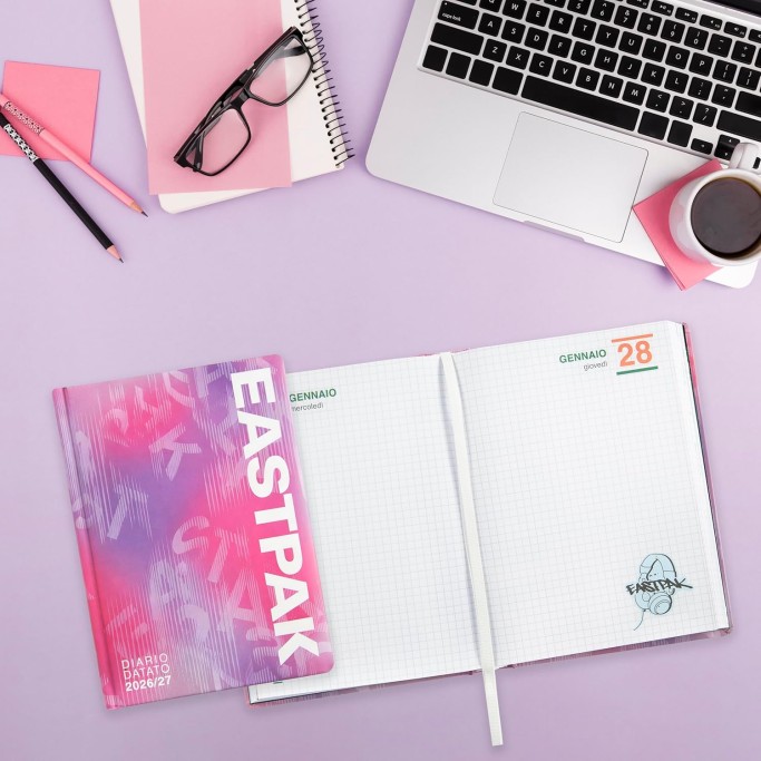 EASTPAK, Diario Scuola 2026-2027, Diario Datato 13 Mesi