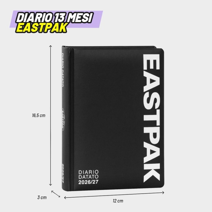 EASTPAK, Diario Scuola 2026-2027, Diario Datato 13 Mesi
