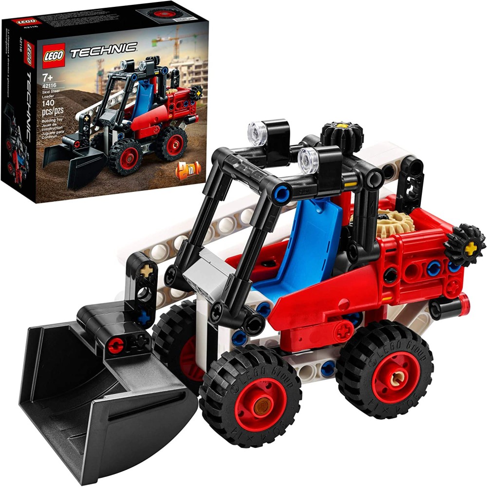 LEGO Technic 42116 Bulldozer Kit 2 in 1 da Escavatore a Hot Rod, Ruspa e  Auto