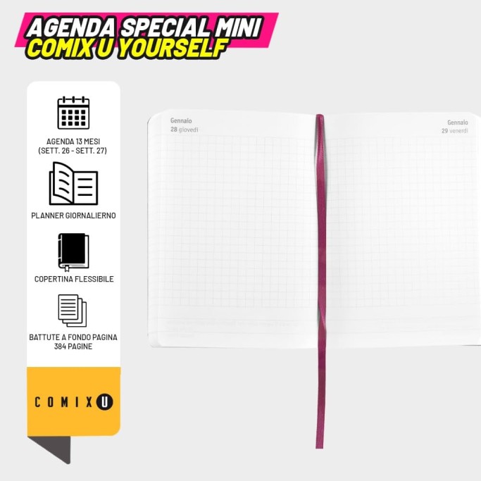 COMIX U YOURSELF, Agenda 2026-2027 Giornaliera 13 Mesi