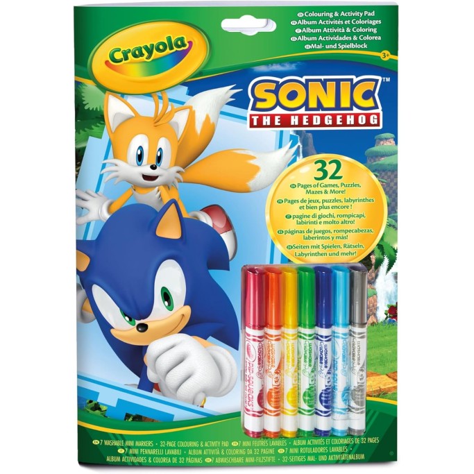 CRAYOLA, Album Attività & Coloring, Sonic, Toy Story, Spdey, Frozen