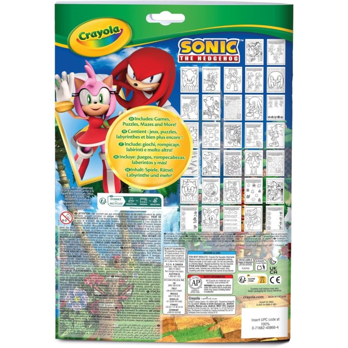 CRAYOLA, Album Attività & Coloring, Sonic, Toy Story, Spdey, Frozen
