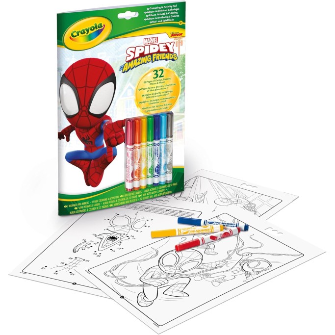 CRAYOLA, Album Attività & Coloring, Sonic, Toy Story, Spdey, Frozen
