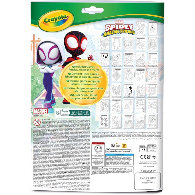 CRAYOLA, Album Attività & Coloring, Sonic, Toy Story, Spdey, Frozen