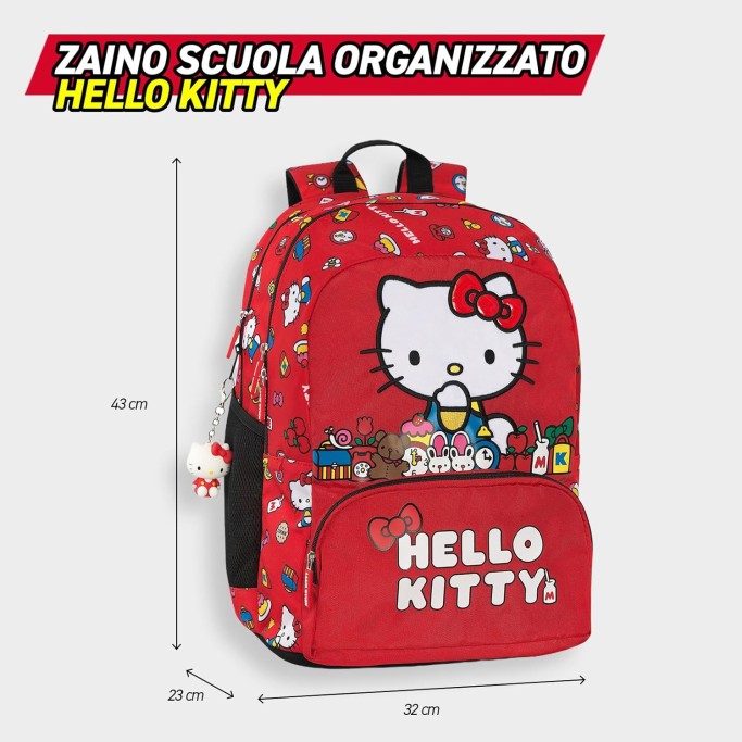 HELLO KITTY, Zaino Scuola Ufficiale Hello Kitty