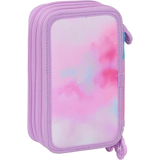 K-POP Demon Hunters , Astuccio scuola 3 zip + omaggio colori Tinta Unita