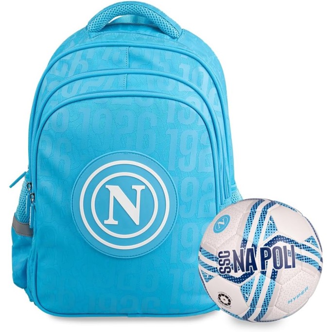 Colourbook Zaino Scuola Napoli Pallone Omaggio