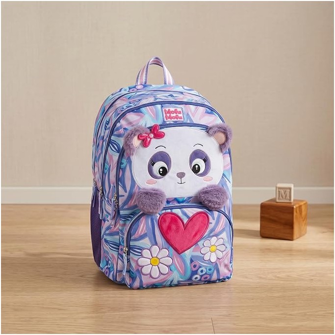 Zaino Scuola Organizzato Panda Mofumofu