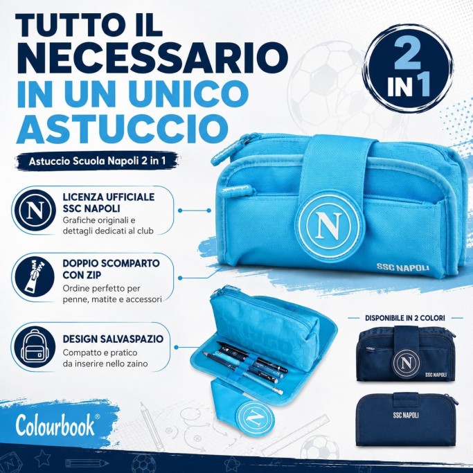Colourbook Astuccio Scuola Napoli 2 in 1