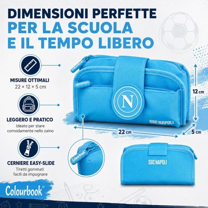 Colourbook Astuccio Scuola Napoli 2 in 1