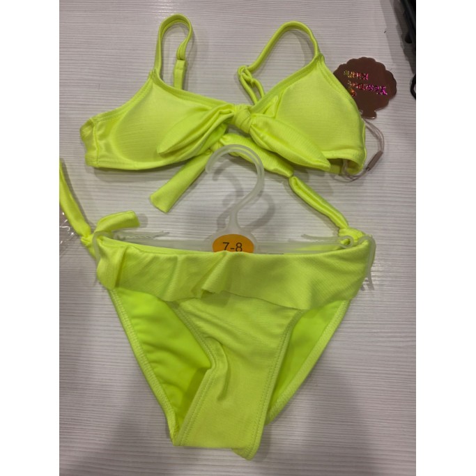 Costume mare due pezzi, colore fluo