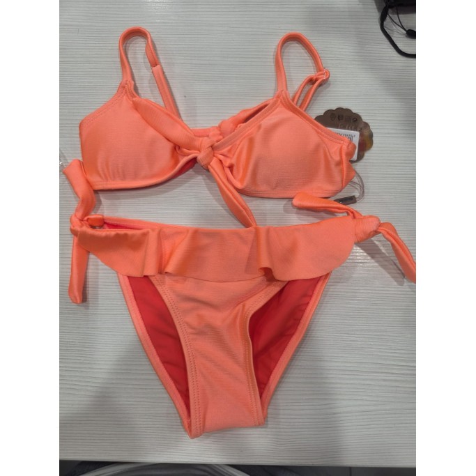 Costume mare due pezzi, colore fluo