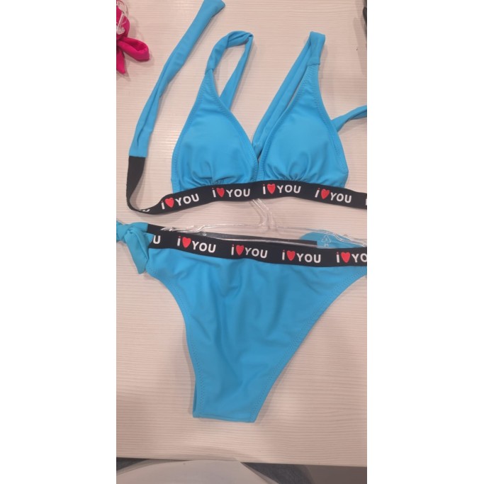 Costume mare due pezzi, I love you