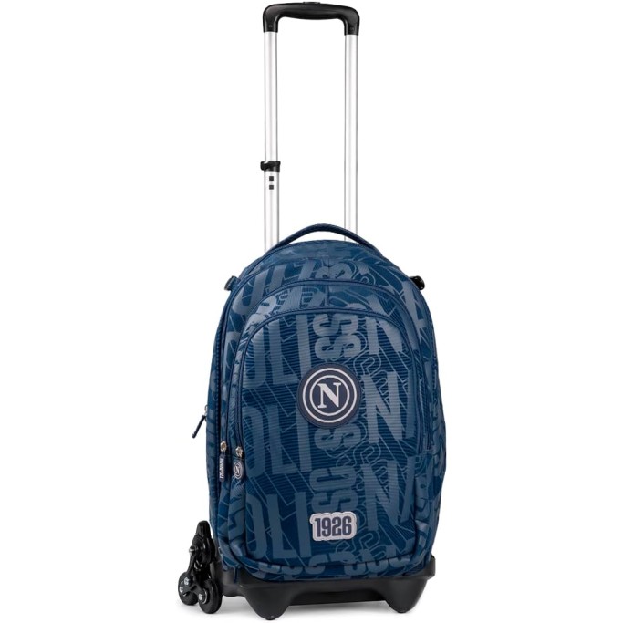 Colourbook Zaino Trolley Scuola Napoli Ufficiale 4 in 1 Con Pallone