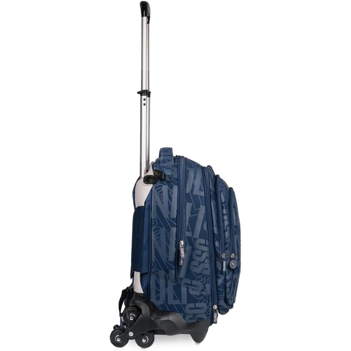 Colourbook Zaino Trolley Scuola Napoli Ufficiale 4 in 1 Con Pallone
