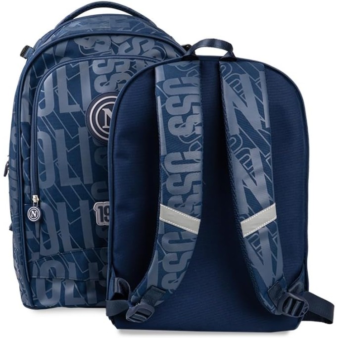 Colourbook Zaino Trolley Scuola Napoli Ufficiale 4 in 1 Con Pallone