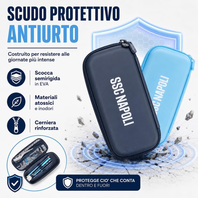 Colourbook Astuccio Scuola Portapenne Rigido Napoli