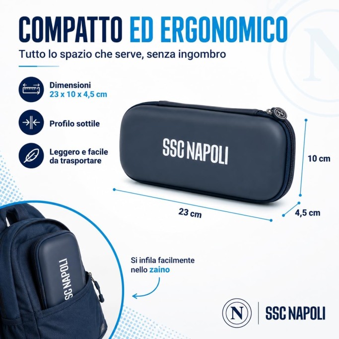 Colourbook Astuccio Scuola Portapenne Rigido Napoli