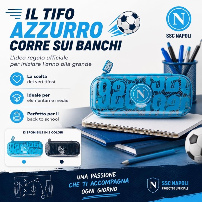 Colourbook Astuccio Scuola Portapenne Rigido Napoli