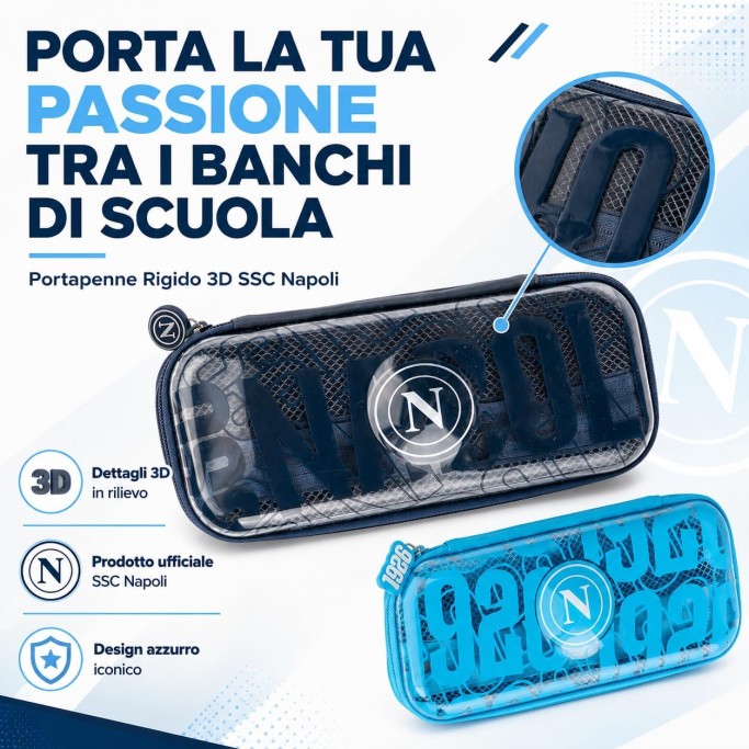 Colourbook Astuccio Scuola Portapenne Rigido Napoli