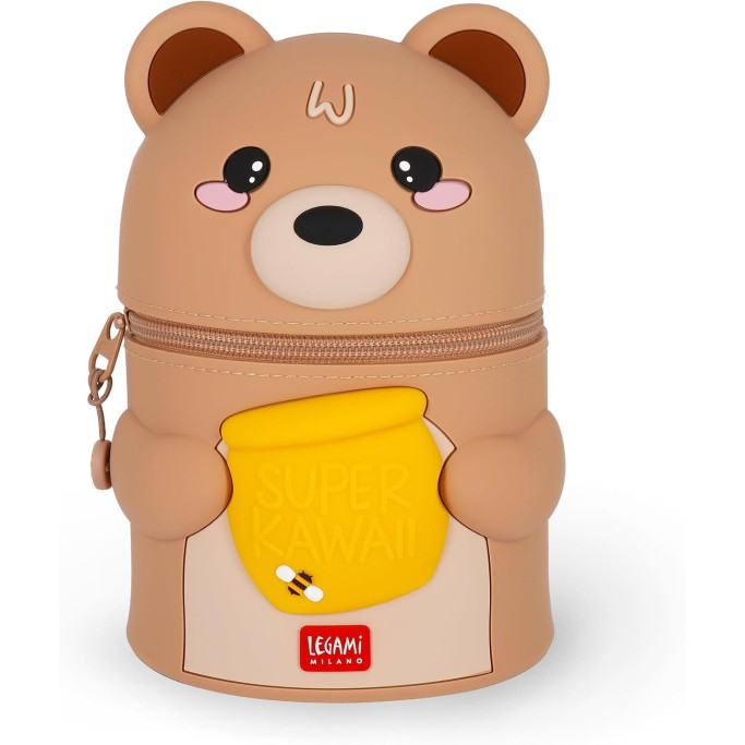Legami, Astuccio Super Kawaii, 13x19x13 cm,Teddy Bear + in omaggio una penna Fattoria