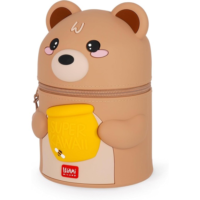 Legami, Astuccio Super Kawaii, 13x19x13 cm,Teddy Bear + in omaggio una penna Fattoria