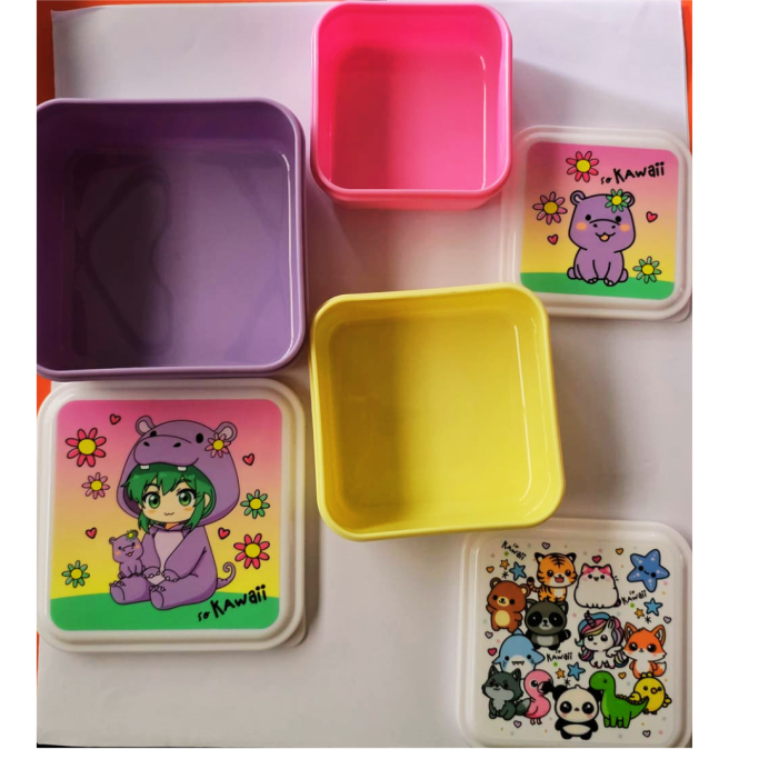 SO KAWAII SET PORTA MERENDA WOLFY o HIPPO