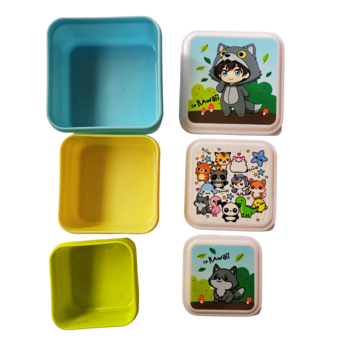 SO KAWAII SET PORTA MERENDA WOLFY o HIPPO