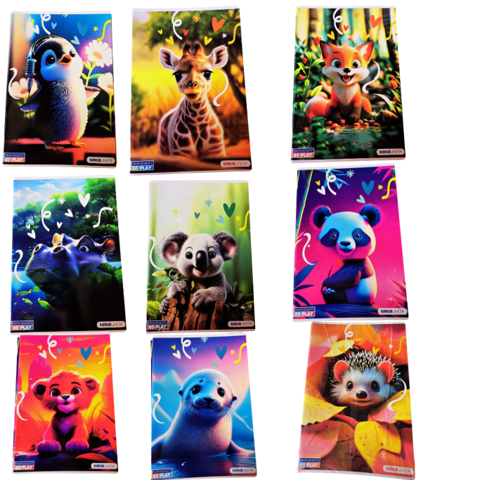 Tinta Unita, Maxi Quaderno Tu Pets confezione da 10 assortiti 80g