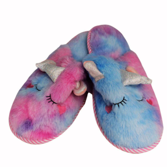 Pantofole in peluche, Unicorno