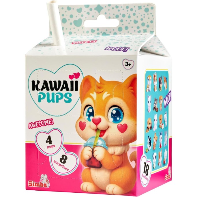 Simba, KAWAII PUPS confezione da 4 cuccioli