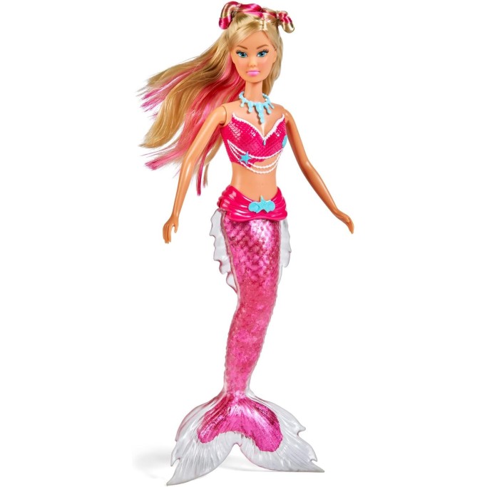 Simba, Steffi Love Squishy Mermaid, bambola Sirena 29 cm con coda Squishy morbida e glitterata