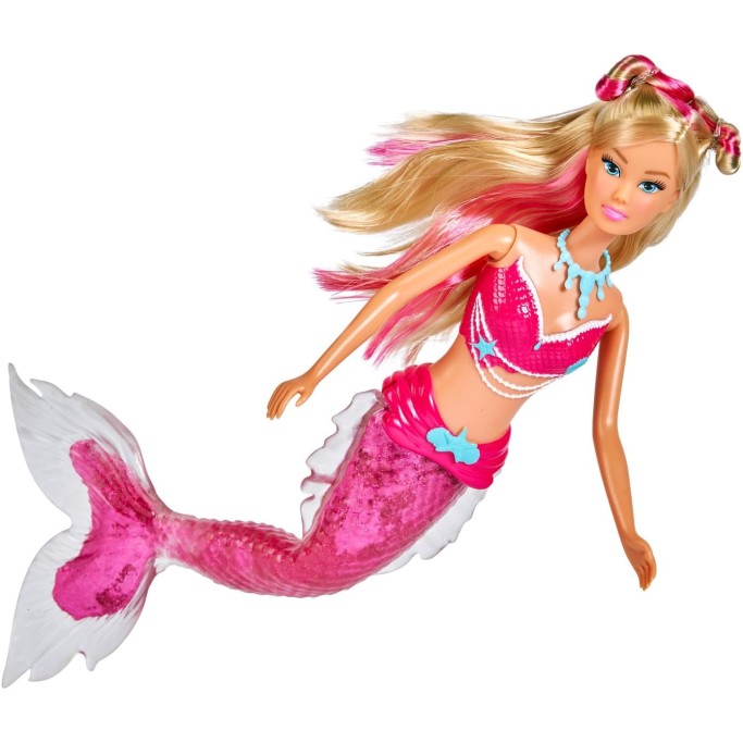 Simba, Steffi Love Squishy Mermaid, bambola Sirena 29 cm con coda Squishy morbida e glitterata