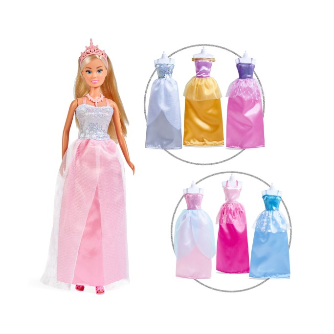 Simba, Steffi Love Princess Fashion, con 6 vestiti e 16 accessori