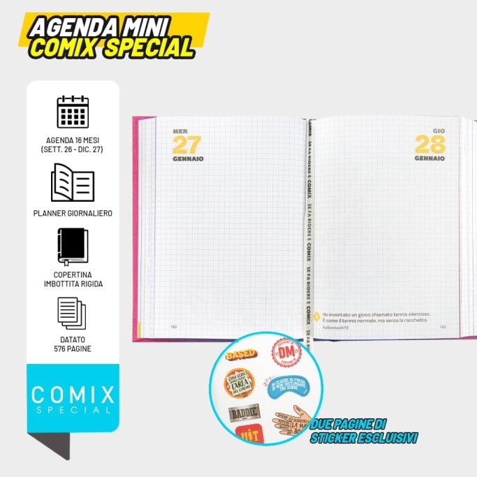 Diario Agenda Mini 16 Mesi 2026/2027 Comix Special