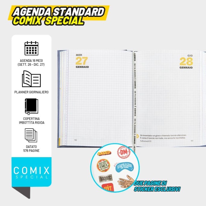 Diario Agenda Mini 16 Mesi 2026/2027 Comix Special