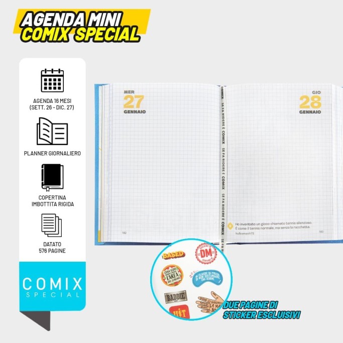 Diario Agenda Mini 16 Mesi 2026/2027 Comix Special