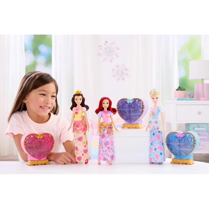 Mattel, Disney Princess Jewel Reveal Ariel bambola a sorpresa e accessori