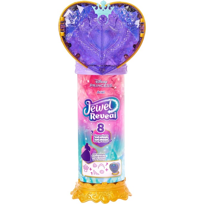 Mattel, Disney Princess Jewel Reveal Ariel bambola a sorpresa e accessori