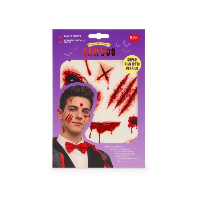 Legami, Halloween Tatuaggi Temporanei Viso e Corpo