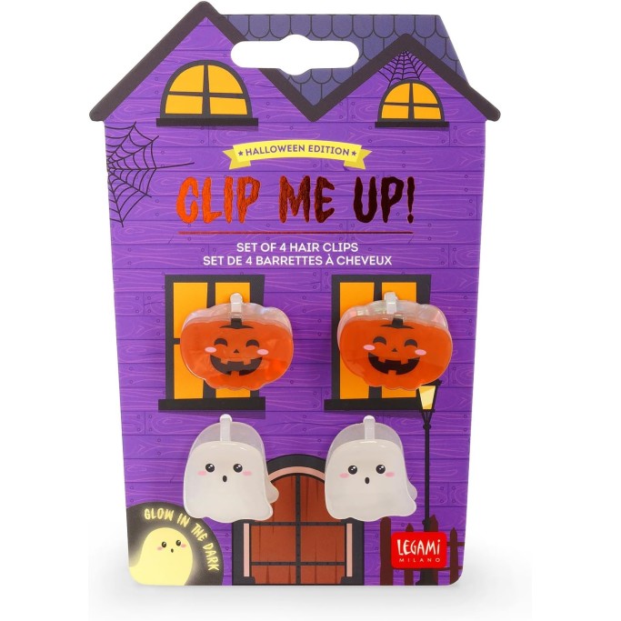 Legami, Halloween Set di 4 Mini Mollette per Capelli Clip Me Up!